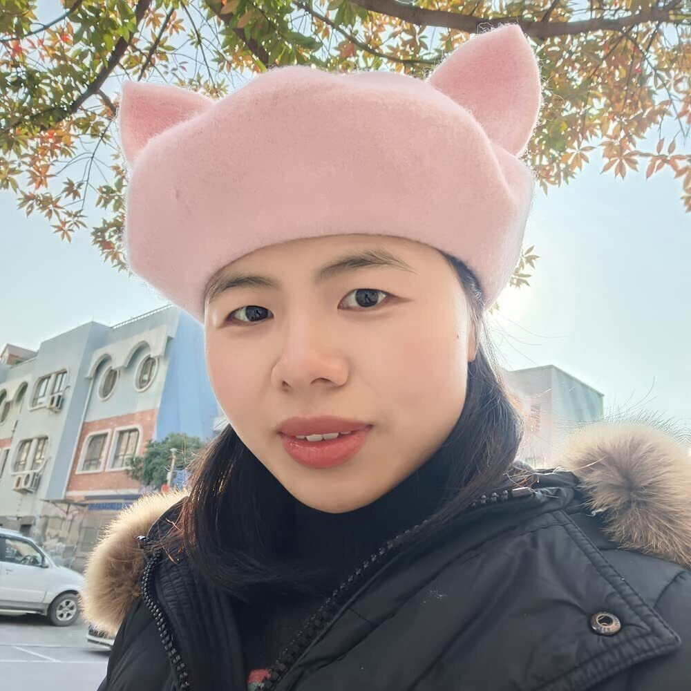 3968 Cat Ears Handmade Beret Vintage Artist Hat Women's Cute Lolita - Picture 5 of 5